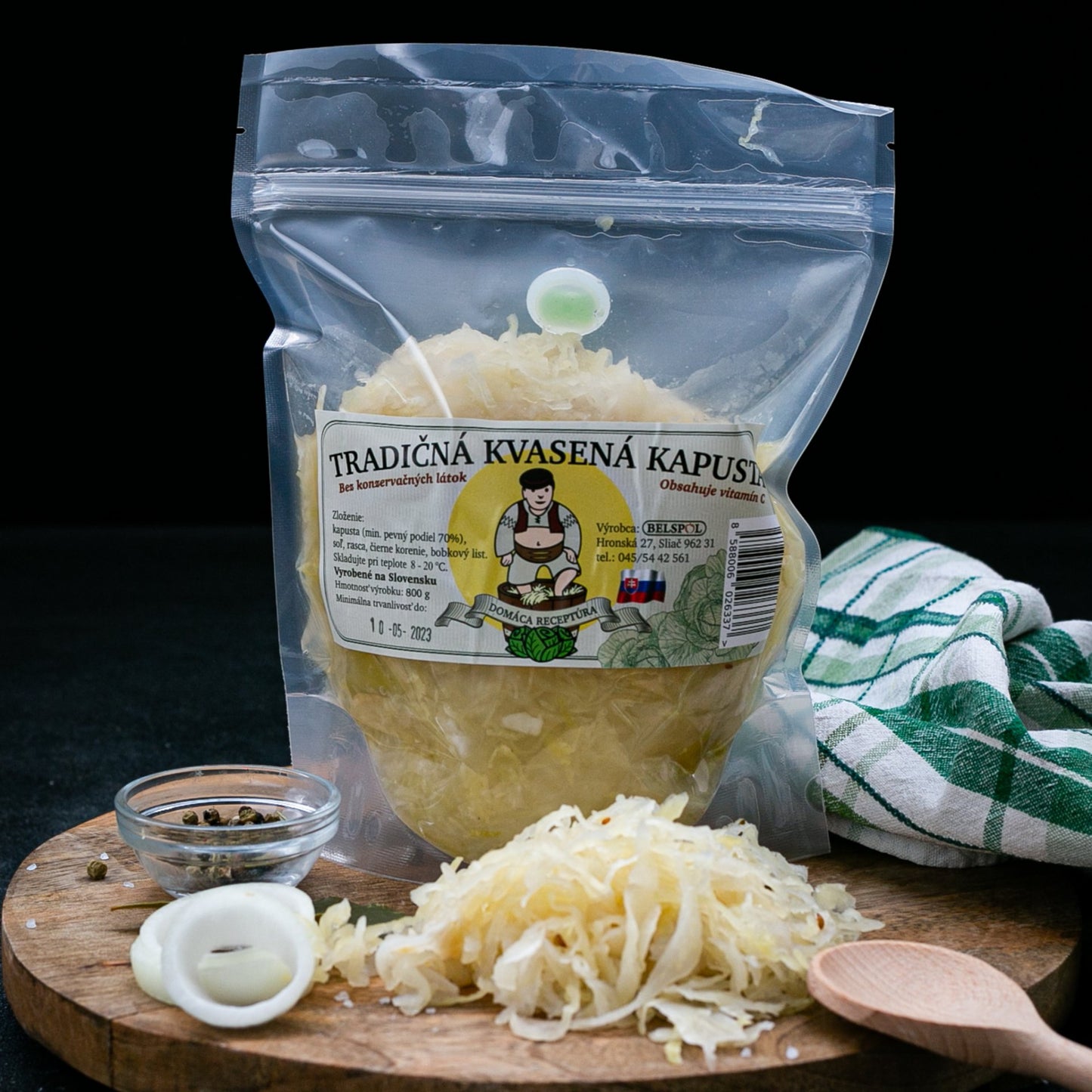 Tradičná kvasená kapusta 800g (vrecko)