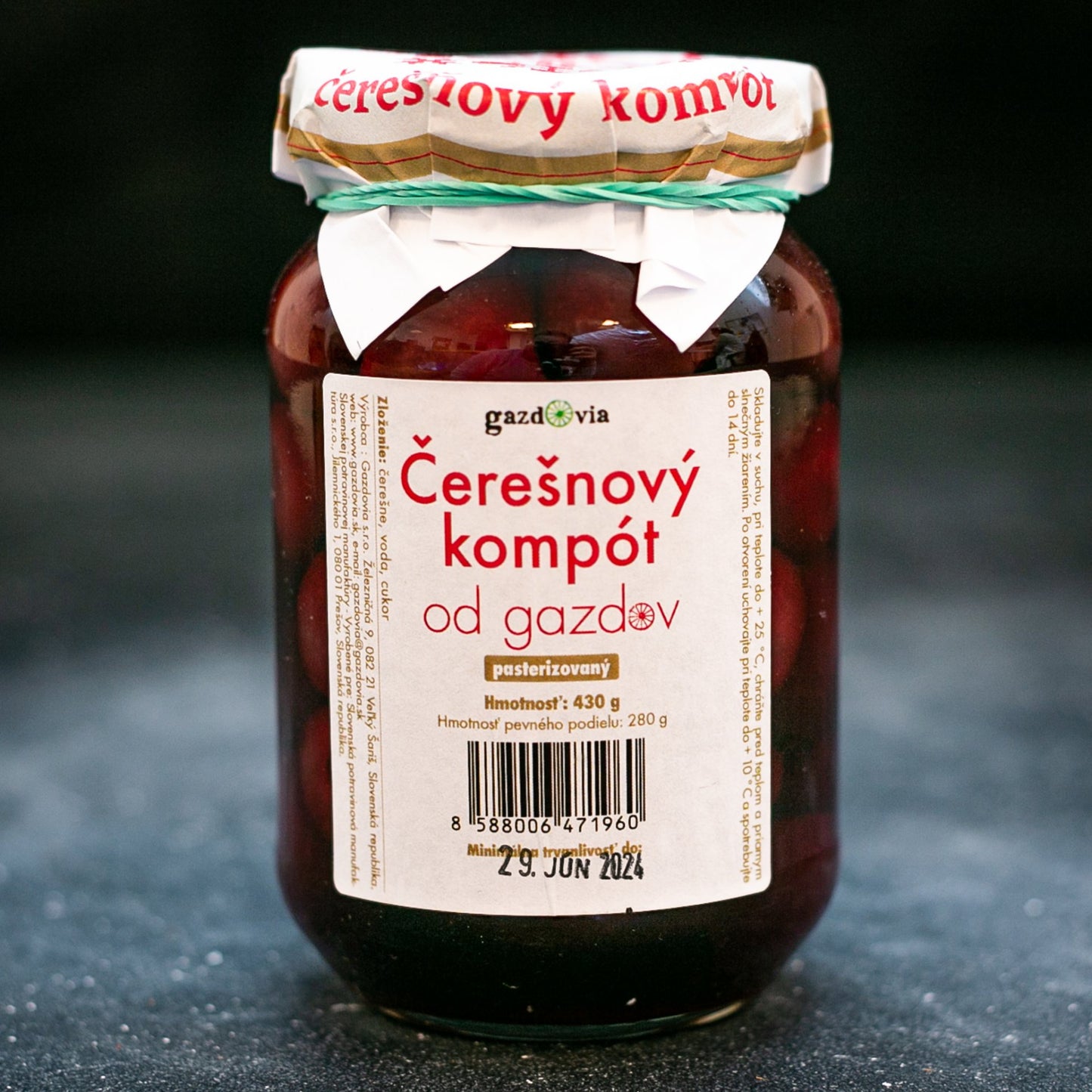 Čerešňový kompót od Gazdov 430g