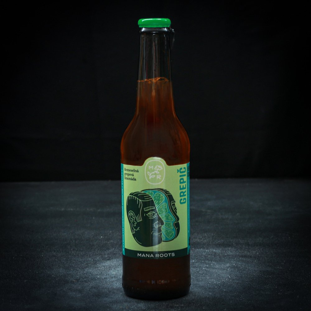 GREPIČ - remeselná grepová limonáda 330ml (sklo) (Mana Roots)