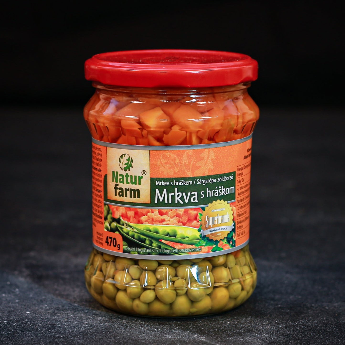 Mrkva s hráškom sterilizovaná 470g
