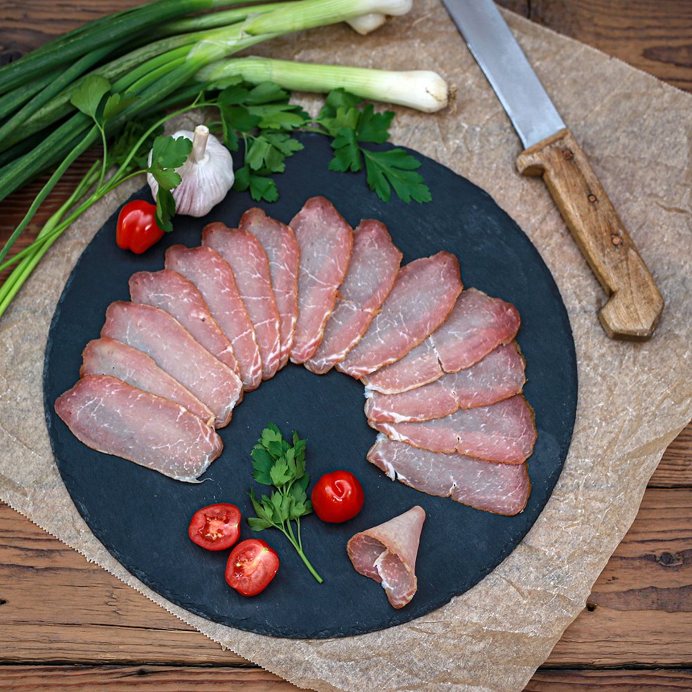 Šovdra KRÁJANÁ - údená sušená šunka (cca 190-210g) (bez E) (balenie OA)