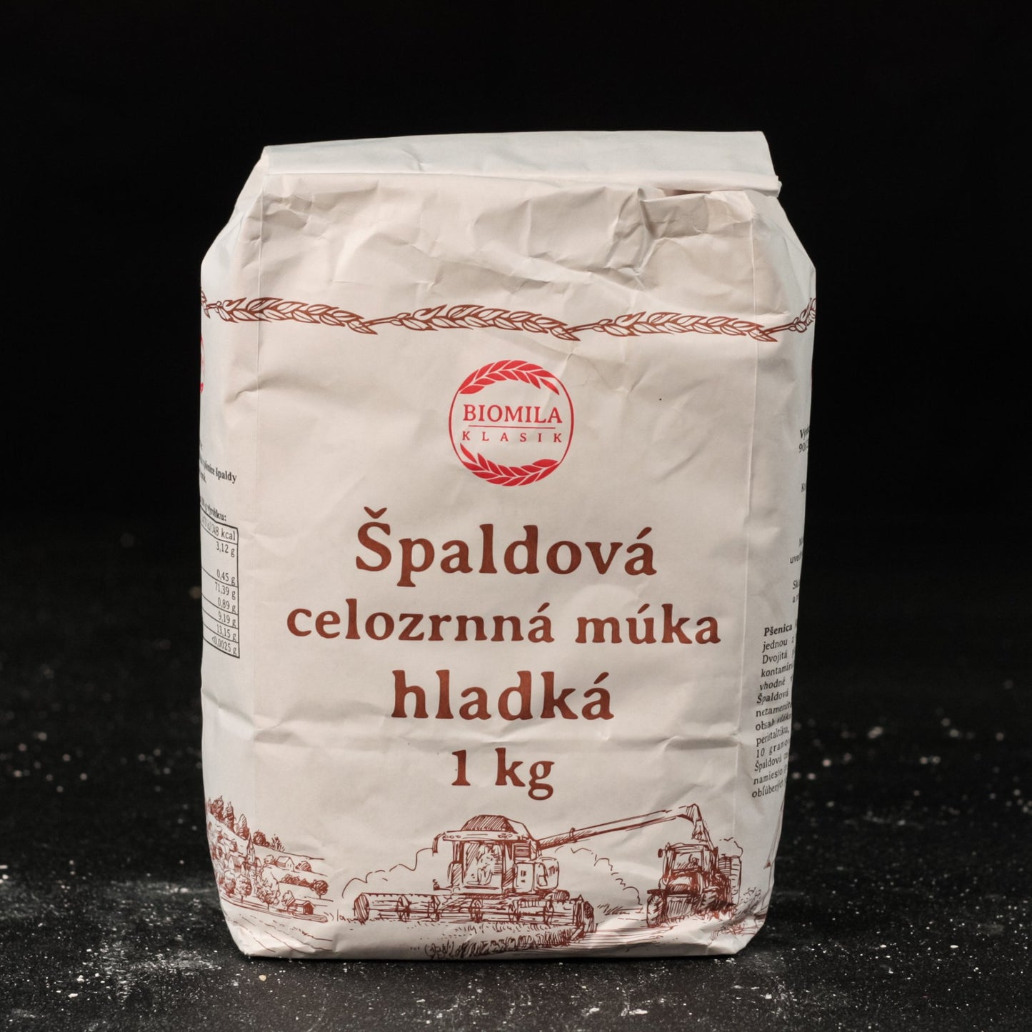 Špaldová CELOZRNNÁ múka hladká 1kg (KONV)