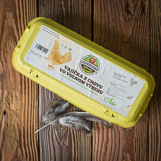 Čerstvé slepačie vajcia L (voľný výbeh ) 10 ks