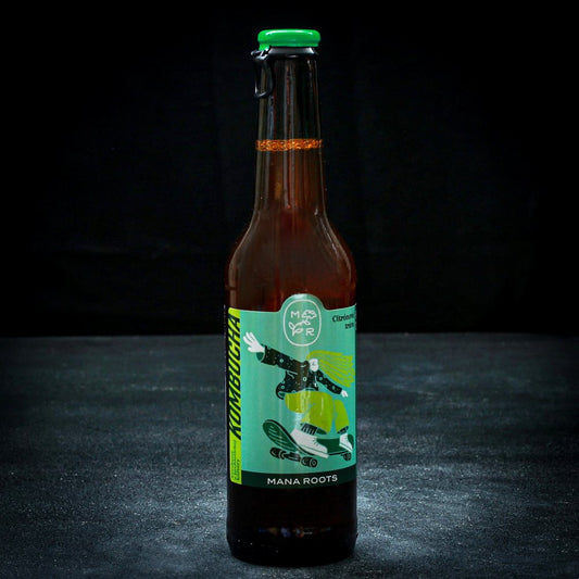 KOMBUCHA citrónová tráva - fermentovaný nápoj 330ml (sklo) (Mana Roots)