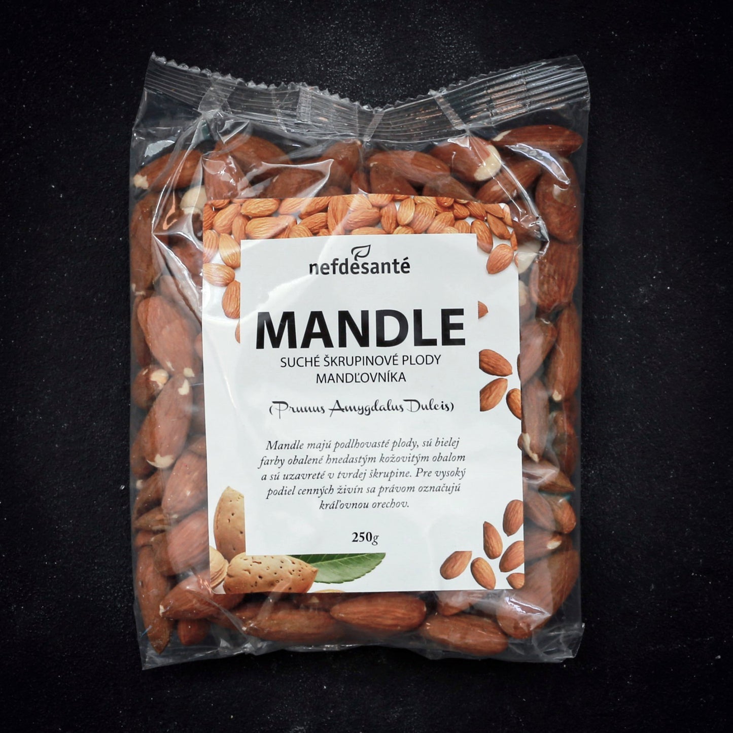 Mandle natural "Prunus Amygdalus Dulcis" 250g (NFDS)