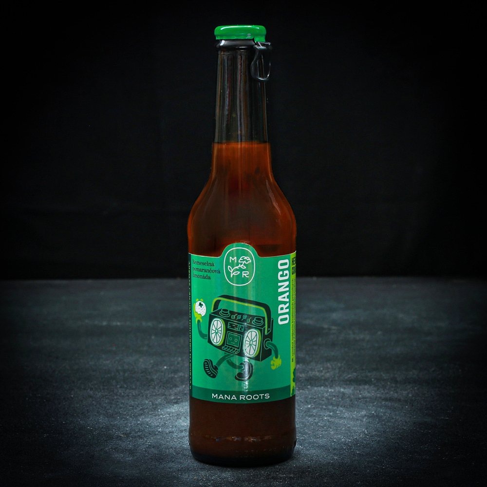ORANGO - remeselná pomarančová limonáda 330ml (sklo) (Mana roots)