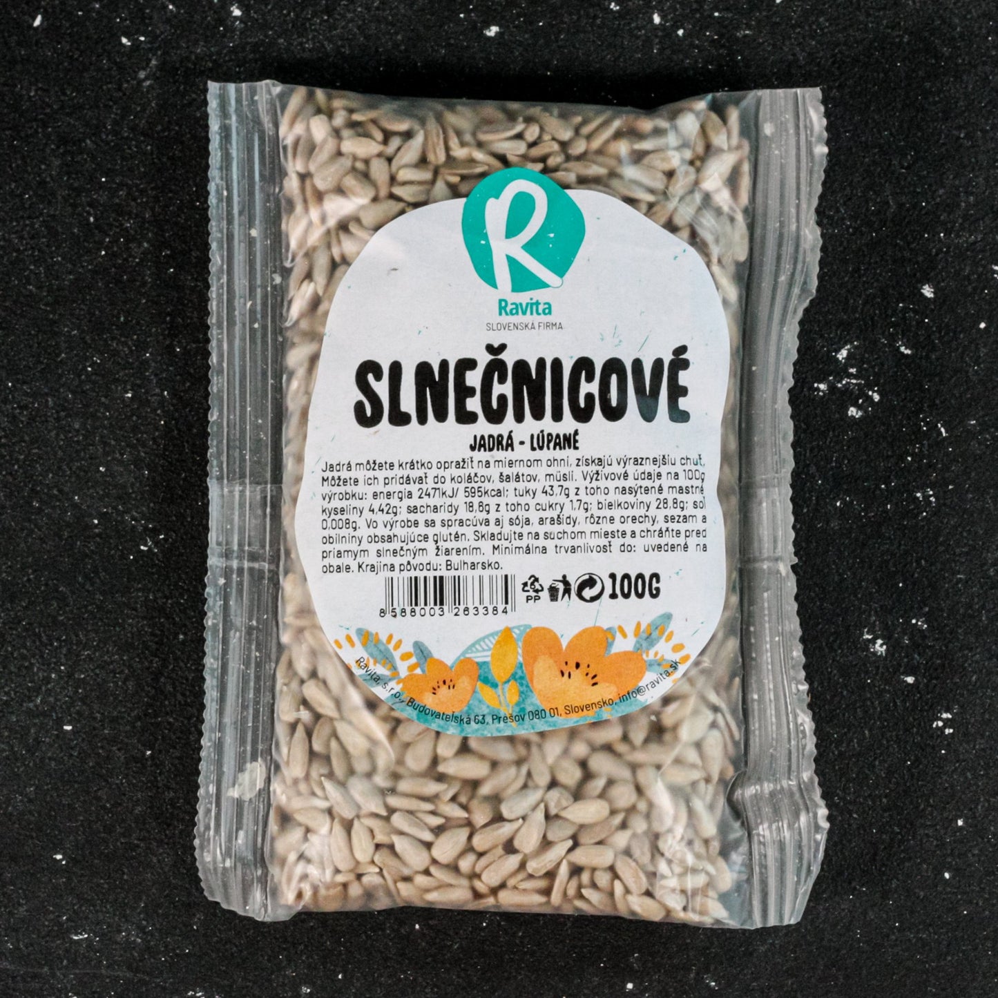 Slnečnicové jadrá - lúpané 100g