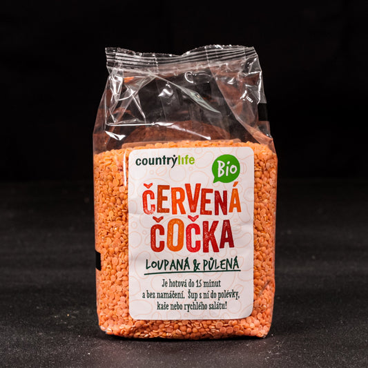 BIO šošovica - červená, lúpaná & polená 500g