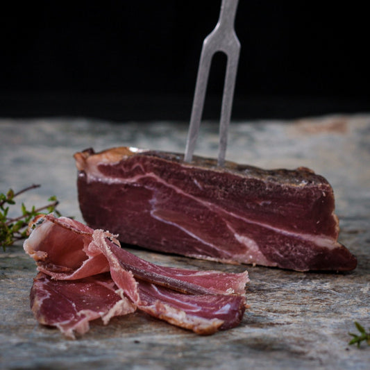 ŠOVDRA - údená, sušená šunka (cca 300-350g) (bez E) (kód: 617)