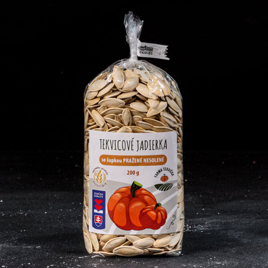 Tekvicové jadierka v šupke - pražené (BEZ SOLI) 200g